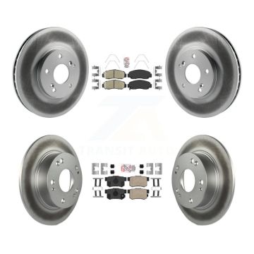 Front Rear Ceramic Pads And Coated Disc Brake Rotors Kit For Honda Accord KGA-101951