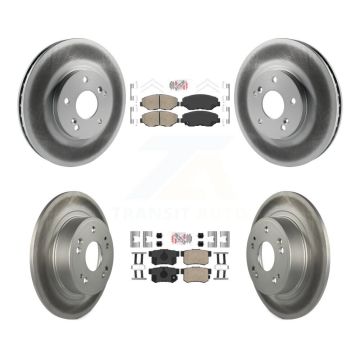Front Rear Ceramic Pads And Coated Disc Brake Rotors Kit For Honda Accord KGA-101953