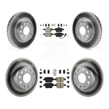 Front Rear Semi-Metallic Pads And Coated Disc Brake Rotors Kit For Volkswagen Beetle KGA-101984
