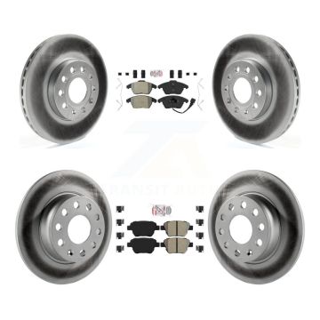 Front Rear Semi-Metallic Pads And Coated Disc Brake Rotors Kit For Volkswagen Beetle KGA-101988