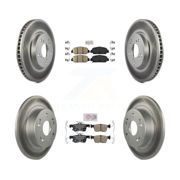 Front Rear Ceramic Pads And Coated Disc Brake Rotors Kit For Honda Accord KGA-102007