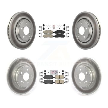 Front Rear Ceramic Pads And Coated Disc Brake Rotors Kit For Acura MDX KGA-102014