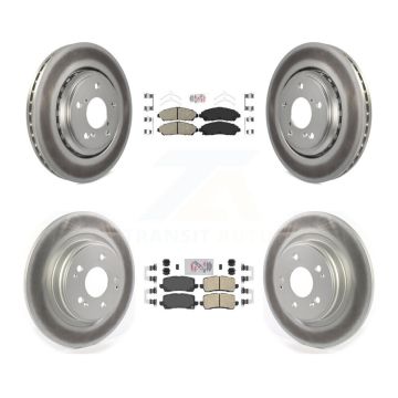 Front Rear Ceramic Pads And Coated Disc Brake Rotors Kit For Acura MDX KGA-102015