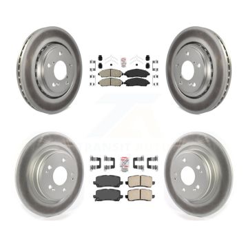 Front Rear Ceramic Pads And Coated Disc Brake Rotors Kit For Acura MDX KGA-102016