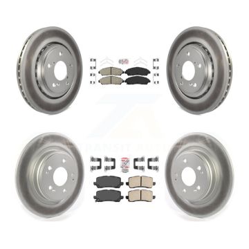 Front Rear Ceramic Pads And Coated Disc Brake Rotors Kit For Acura MDX KGA-102017