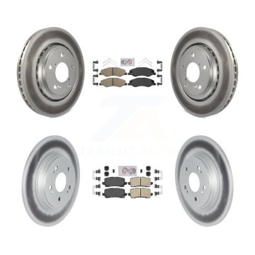 Front Rear Ceramic Pads And Coated Disc Brake Rotors Kit For 2018-2020 Honda Odyssey KGA-102019