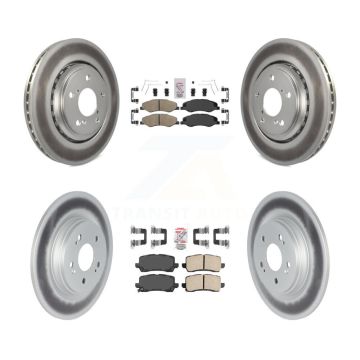 Front Rear Ceramic Pads And Coated Disc Brake Rotors Kit For 2018-2020 Honda Odyssey KGA-102020