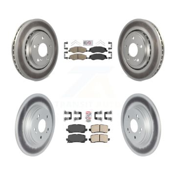 Front Rear Ceramic Pads And Coated Disc Brake Rotors Kit For 2018-2020 Honda Odyssey KGA-102021