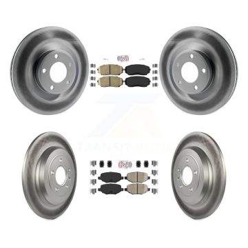 Front Rear Ceramic Pads And Coated Disc Brake Rotors Kit For Ford Edge Lincoln MKX KGA-102033