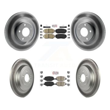 Front Rear Ceramic Pads And Coated Disc Brake Rotors Kit For Ford Edge Lincoln MKX KGA-102034