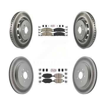 Front Rear Ceramic Pad Coat Brake Rotors Kit For Ford Explorer Police Interceptor Utility KGA-102037