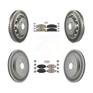 Front Rear Ceramic Pad Coat Brake Rotors Kit For Ford Explorer Police Interceptor Utility KGA-102056