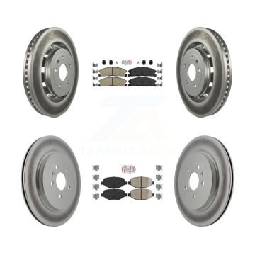 Front Rear Ceramic Pad Coat Brake Rotors Kit For Ford Explorer Police Interceptor Utility KGA-102057