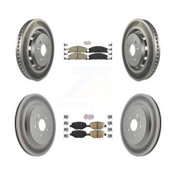 Front Rear Ceramic Pad Coated Brake Rotors Kit For Ford Explorer Flex Taurus Police Sedan KGA-102065