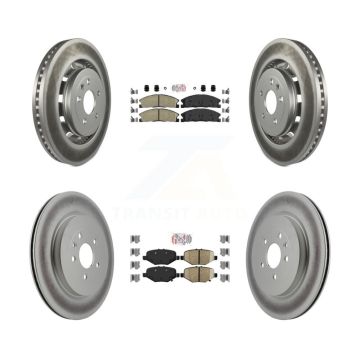 Front Rear Ceramic Pad Coated Brake Rotors Kit For Ford Explorer Flex Taurus Police Sedan KGA-102066