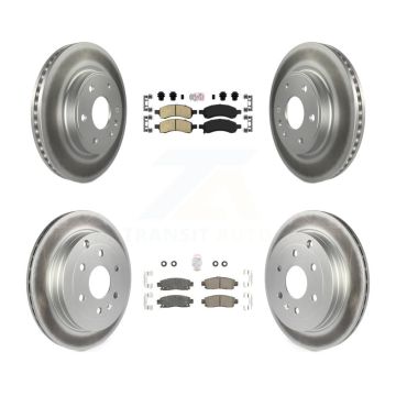 Front Rear Ceramic Pad Coat Brake Rotor Kit For GMC Acadia Buick Enclave Chevrolet Saturn KGA-102081