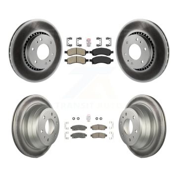 Front Rear Ceramic Pad Coated Brake Rotors Kit For Chevrolet Trailblazer GMC Envoy XL EXT KGA-102086