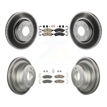 Front Rear Ceramic Pad Coated Brake Rotors Kit For Chevrolet Trailblazer GMC Envoy XL EXT KGA-102087