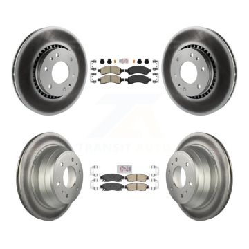 Front Rear Ceramic Pad Coated Brake Rotors Kit For Chevrolet Trailblazer GMC Envoy XL EXT KGA-102089