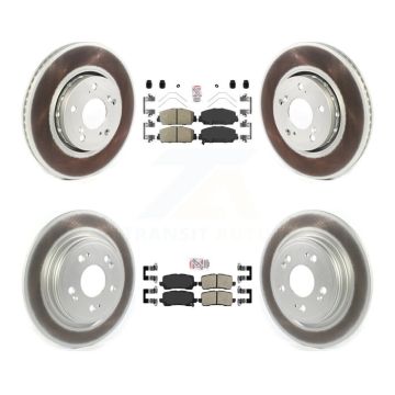 Front Rear Ceramic Pads And Coated Disc Brake Rotors Kit For Acura RLX KGA-102103