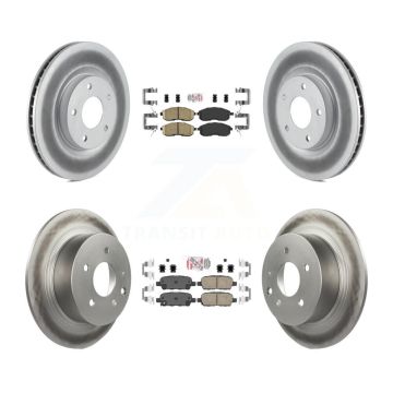 Front Rear Ceramic Pads And Coated Disc Brake Rotors Kit For 2007-2012 Nissan Sentra SE-R KGA-102118