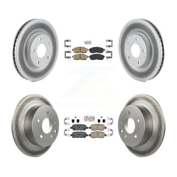 Front Rear Ceramic Pads And Coated Disc Brake Rotors Kit For 2007-2012 Nissan Sentra SE-R KGA-102119