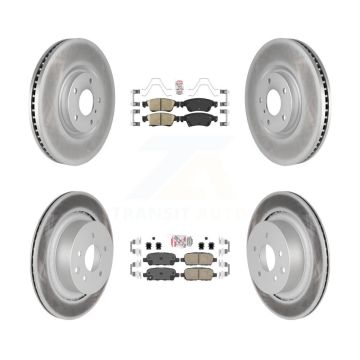 Front Rear Ceramic Pads And Coated Disc Brake Rotors Kit For INFINITI G37 G35 Q60 KGA-102138
