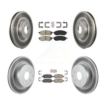 Front Semi-Metallic Rear Ceramic Pad Coat Disc Brake Rotors Kit For INFINITI EX35 M35 M45 KGA-102139
