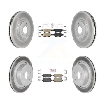 Front Rear Ceramic Pads And Coated Disc Brake Rotors Kit For INFINITI G37 G35 Q60 KGA-102140