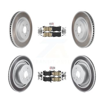 Front Rear Ceramic Pad Coat Brake Rotor Kit For 09-13 INFINITI G37 RWD With Brembo Brakes KGA-102144