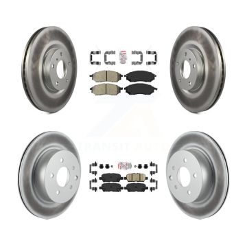 Front Semi-Metallic Rear Ceramic Pad Coat Brake Rotors Kit For INFINITI EX35 QX50 G25 Q40 KGA-102145