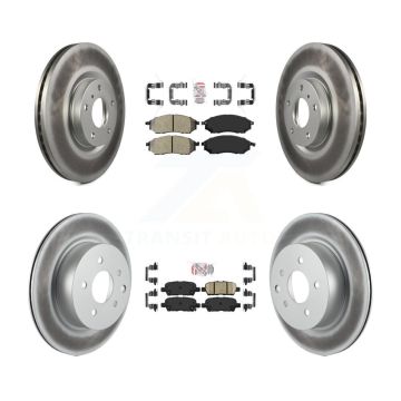 Front Semi-Metallic Rear Ceramic Pad Coat Brake Rotors Kit For INFINITI EX35 QX50 G25 Q40 KGA-102146