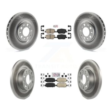 Front Rear Ceramic Pads And Coated Disc Brake Rotors Kit For Jeep Compass KGA-102147