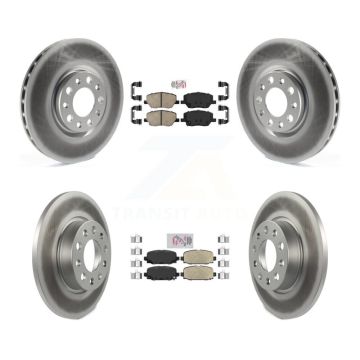 Front Rear Ceramic Pads And Coated Disc Brake Rotors Kit For Jeep Compass KGA-102148