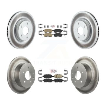 Front Rear Ceramic Pads And Coated Disc Brake Rotors Kit For Nissan Altima KGA-102151