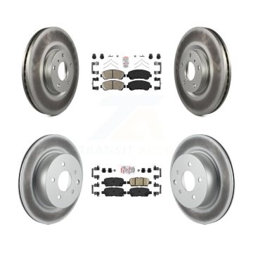 Front Rear Ceramic Pads And Coated Disc Brake Rotors Kit For Nissan Maxima KGA-102157