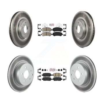 Front Rear Ceramic Pads And Coated Disc Brake Rotors Kit For Nissan Maxima KGA-102158