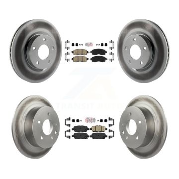 Front Rear Ceramic Pads And Coated Disc Brake Rotors Kit For Nissan Altima KGA-102161