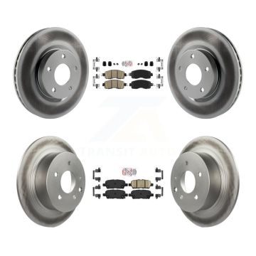 Front Rear Ceramic Pads And Coated Disc Brake Rotors Kit For Nissan Altima KGA-102163