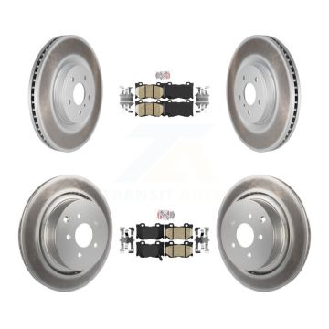 Front Rear Ceramic Pad Coated Brake Rotors Kit For INFINITI FX50 With Dual Piston Caliper KGA-102180