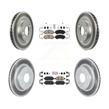 Front Rear Ceramic Pads And Coated Disc Brake Rotors Kit For Nissan Qashqai Rogue Sport KGA-102215