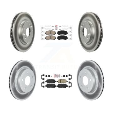 Front Rear Ceramic Pads And Coated Disc Brake Rotors Kit For Nissan Qashqai Rogue Sport KGA-102216