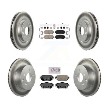 Front Rear Ceramic Pads And Coated Disc Brake Rotors Kit For 2019 Nissan Rogue Sport S KGA-102219