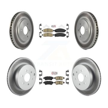 Front Rear Ceramic Pads And Coated Disc Brake Rotors Kit For Nissan Pathfinder KGA-102229