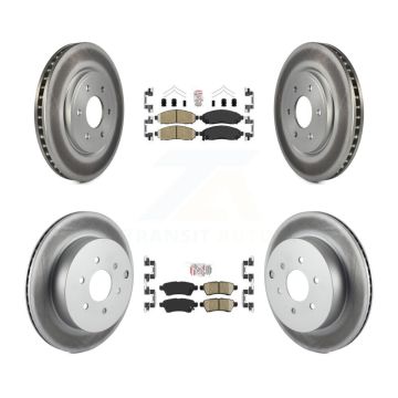 Front Rear Ceramic Pads And Coated Disc Brake Rotors Kit For Nissan Pathfinder KGA-102230