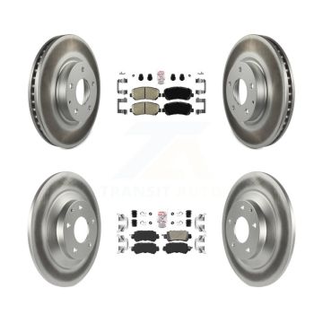 Front Rear Ceramic Pads And Coated Disc Brake Rotors Kit For 2013-2015 Mazda CX-5 KGA-102265