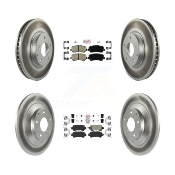 Front Rear Ceramic Pads And Coated Disc Brake Rotors Kit For 2013-2015 Mazda CX-5 KGA-102266