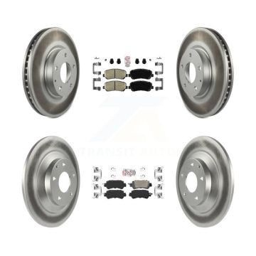 Front Rear Ceramic Pads And Coated Disc Brake Rotors Kit For 2013-2015 Mazda CX-5 KGA-102267