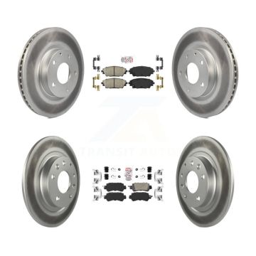 Front Rear Ceramic Pads And Coated Disc Brake Rotors Kit For 2016-2018 Mazda CX-3 AWD KGA-102271