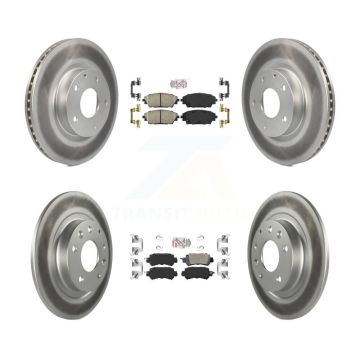Front Rear Ceramic Pads And Coated Disc Brake Rotors Kit For 2016-2018 Mazda CX-3 AWD KGA-102273